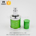 bouteille de parfum en aluminium rechargeable de brume de luxe vert en vaporisateur